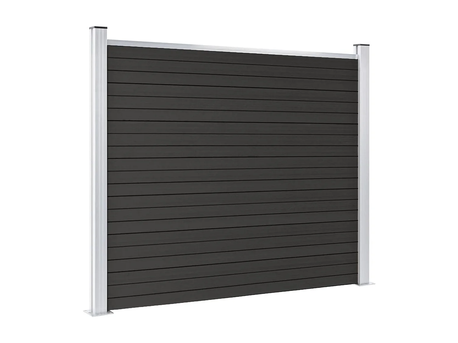 Painel de cerca 180x146 cm WPC cinzento PT952196