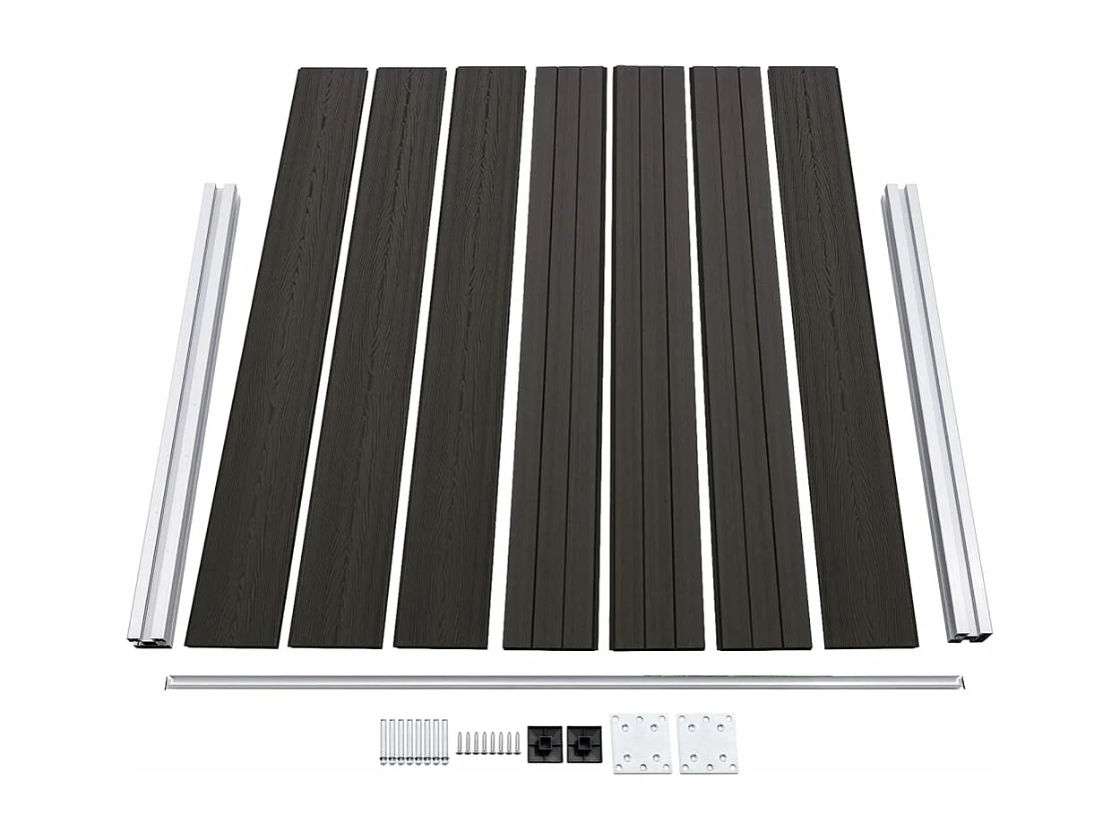 Painel de cerca 180x146 cm WPC cinzento PT952196