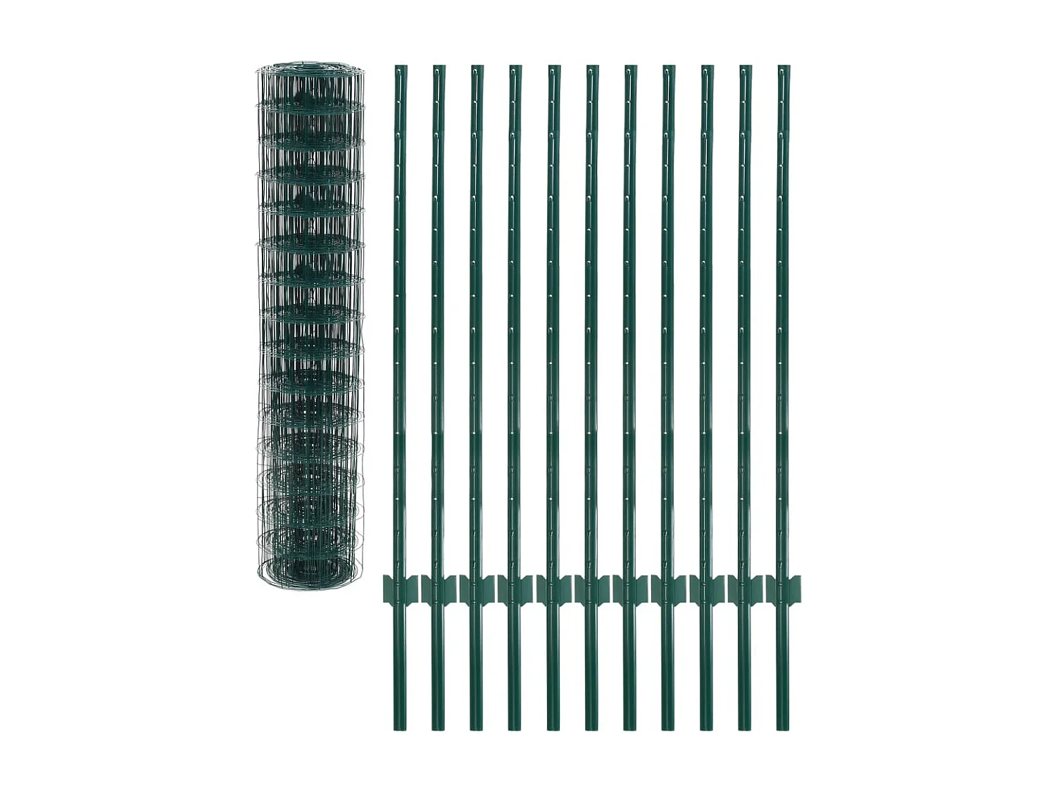 Clôture Euro Acier 20x1,2 m Vert FR108995