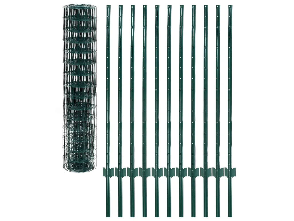 Euro Valla de acero verde 20x1,2 m ES449022