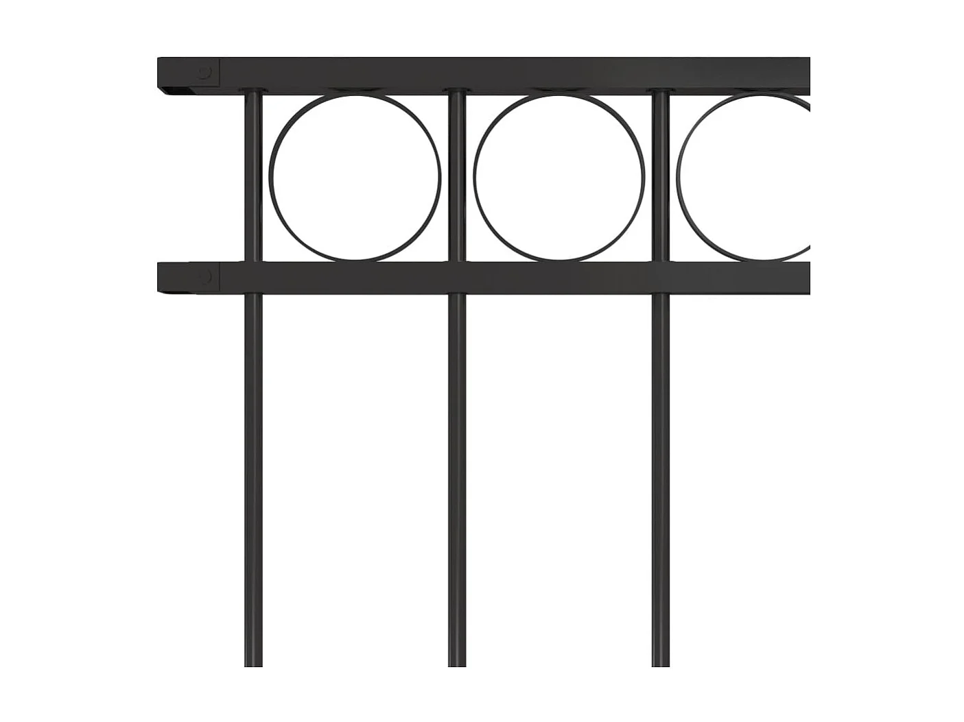 Panneau de clôture Acier 1,7x0,8 m Noir FR794632