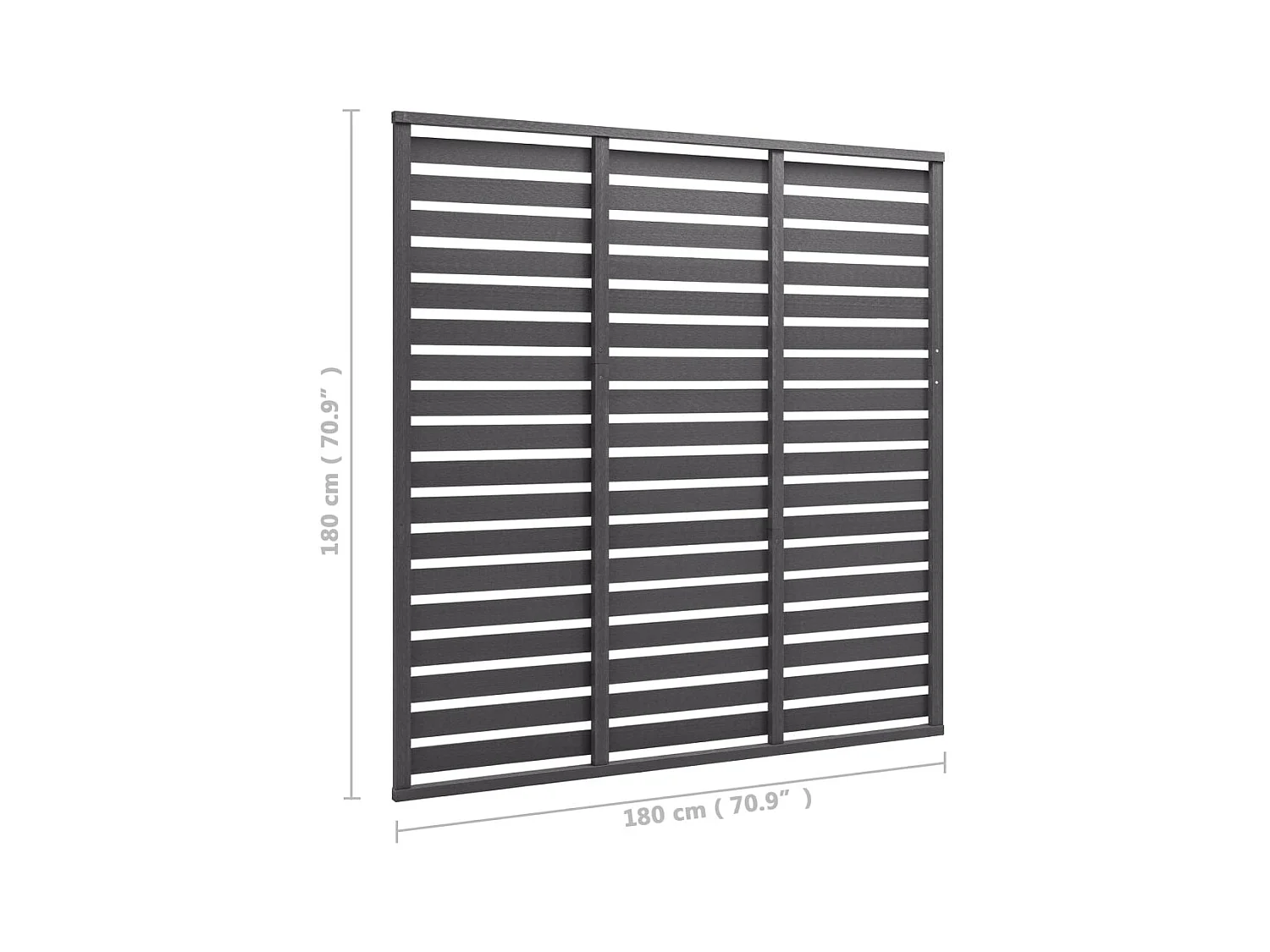 Panel de valla de WPC gris 180x180 cm ES481832