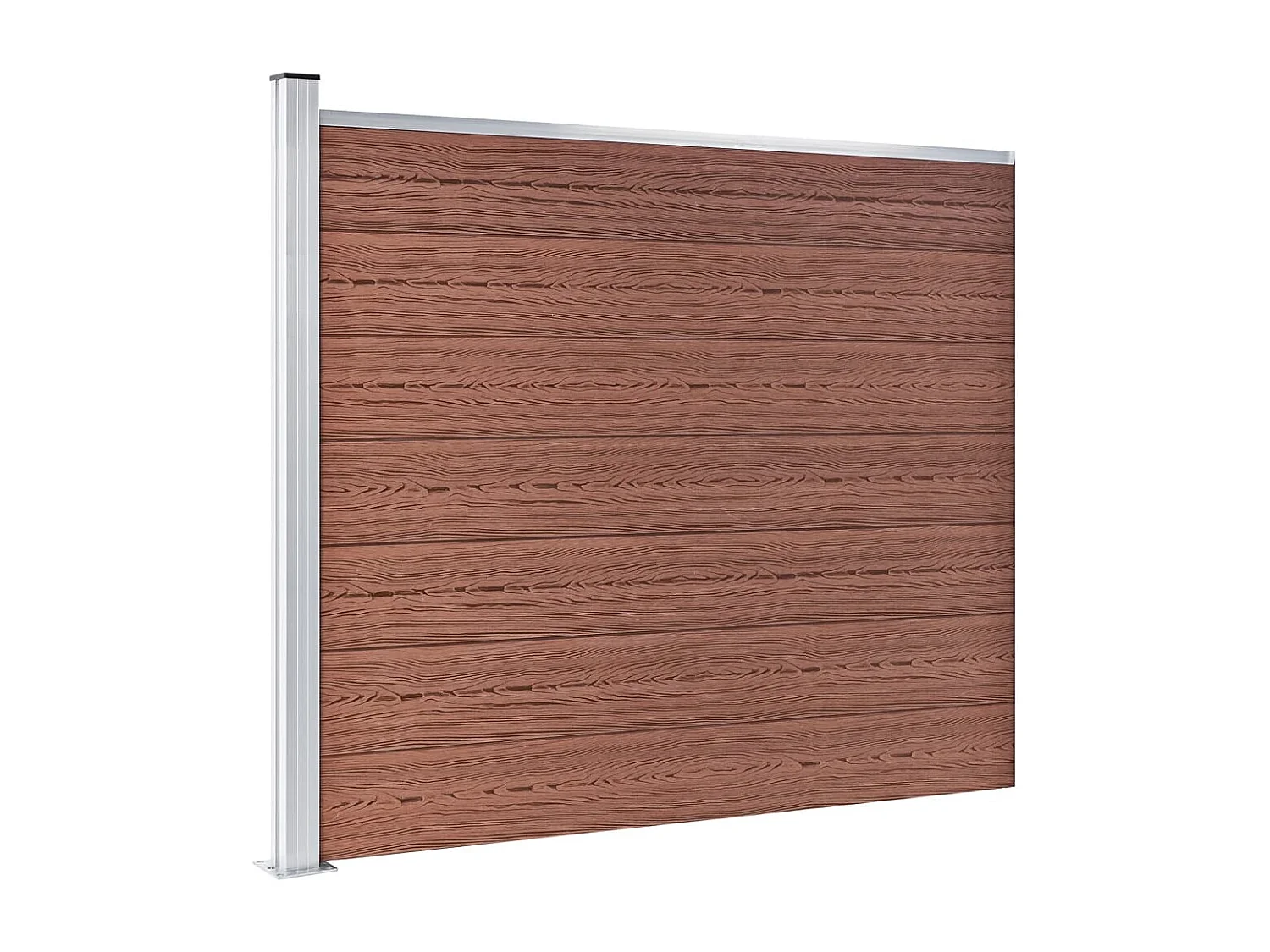 Painel de cerca 175x146 cm WPC castanho PT811639