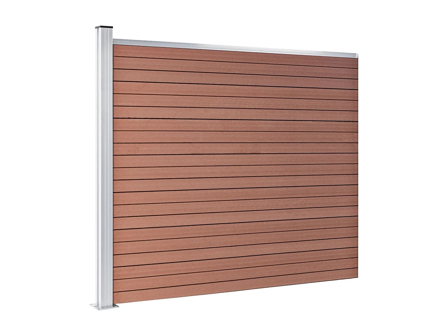 Painel de cerca 175x146 cm WPC castanho PT811639