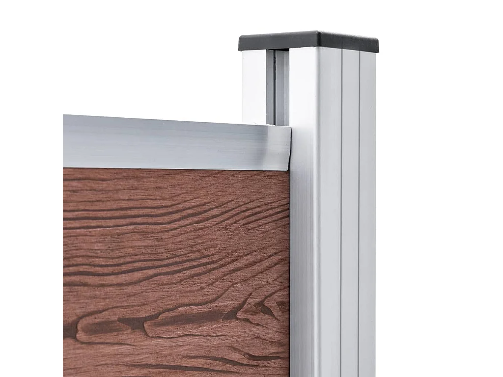 Painel de cerca 175x146 cm WPC castanho PT811639