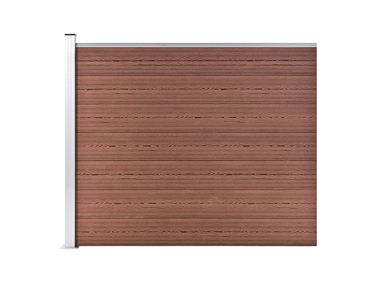 Panneau de clôture WPC 175x146 cm Marron FR153212