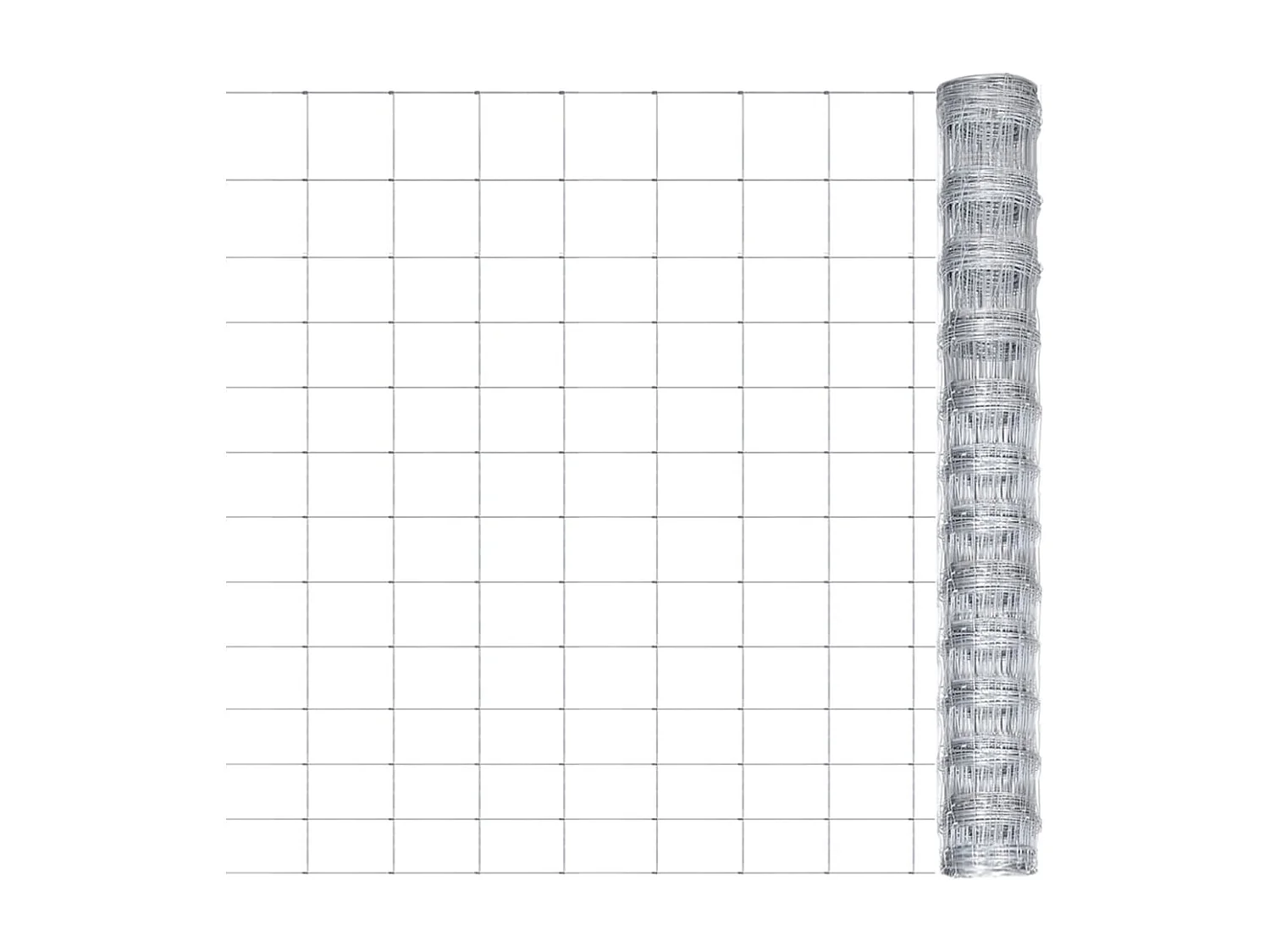 Clôture de jardin Acier galvanisé 50x1,25 m Argenté FR590185