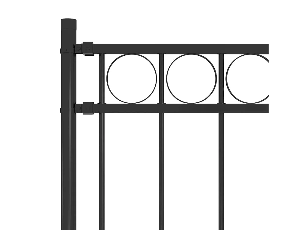Clôture de jardin Acier 1,7x1,5 m Noir FR580471