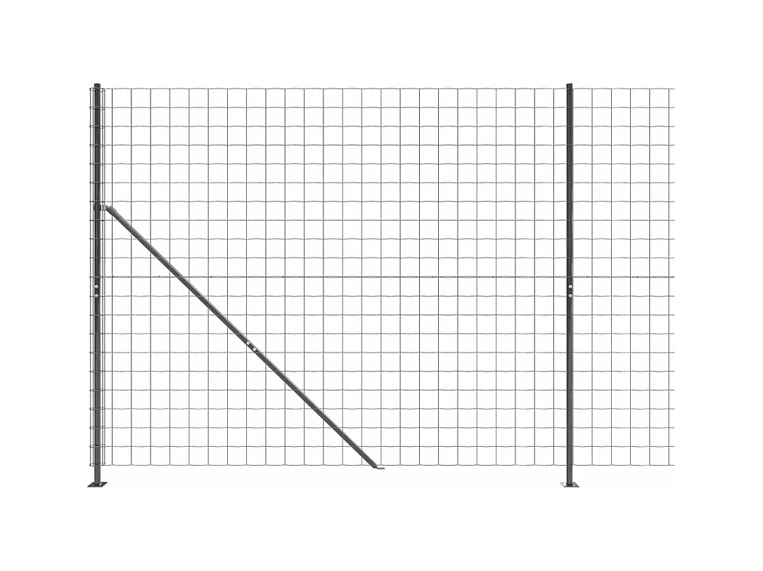 Cerca de alambre con brida gris antracita 1,4x10 m ES284080