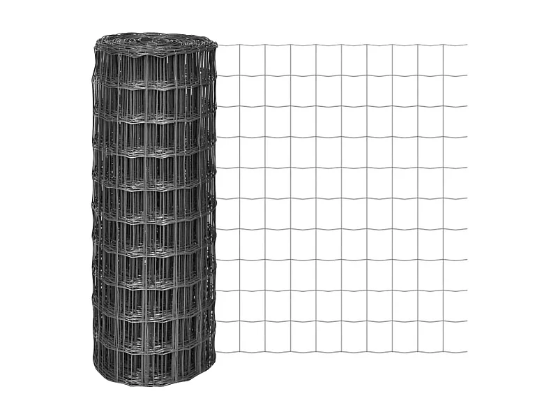 Clôture euro Acier 10 x 1 m Gris FR726635