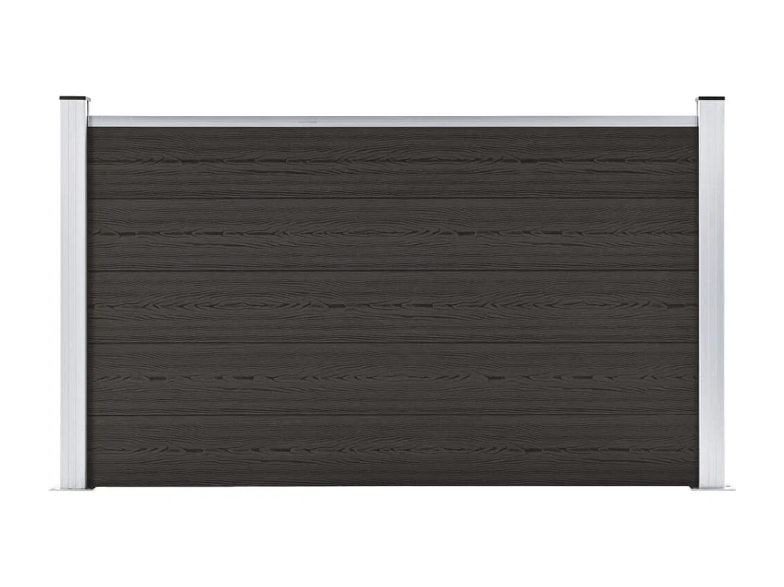 Panneau de clôture WPC 180x105 cm Noir FR441405
