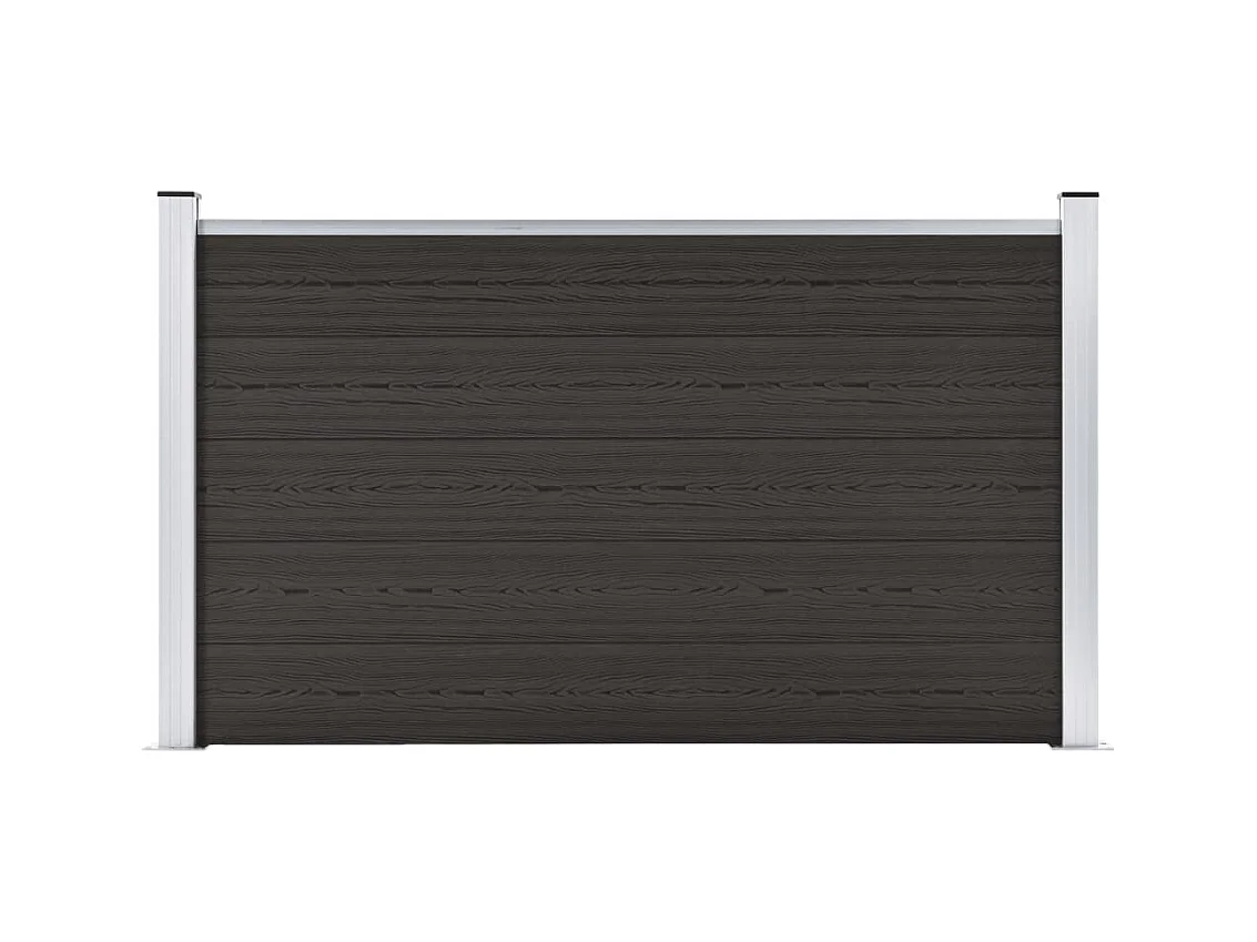 Panneau de clôture WPC 180x105 cm Noir FR441405