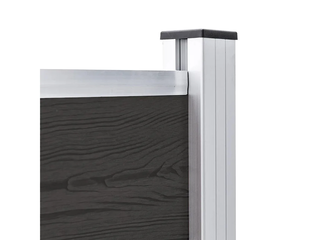 Panel de valla WPC negro 180x105 cm ES505015