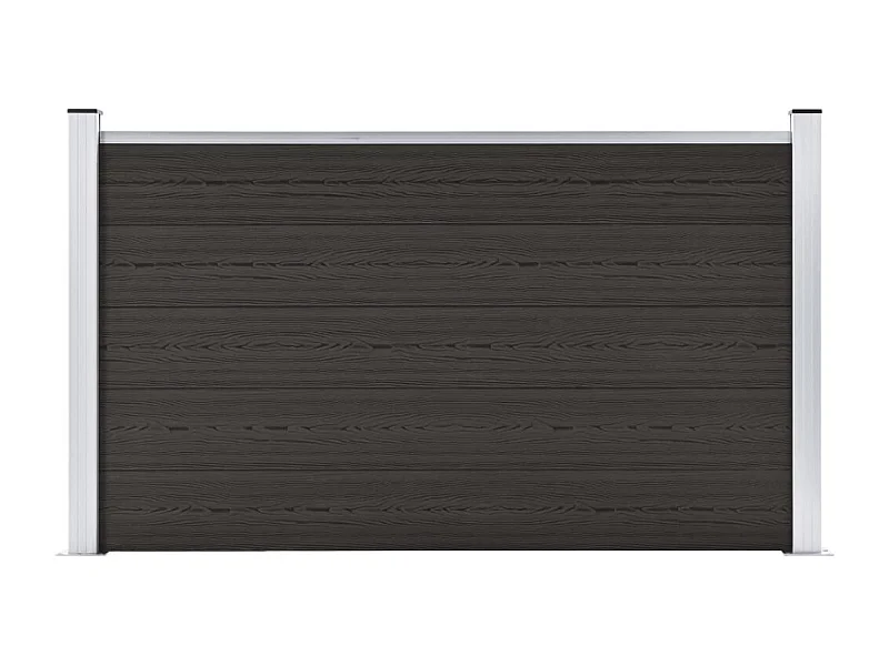 Painel de vedação WPC 180x105 cm preto PT524422