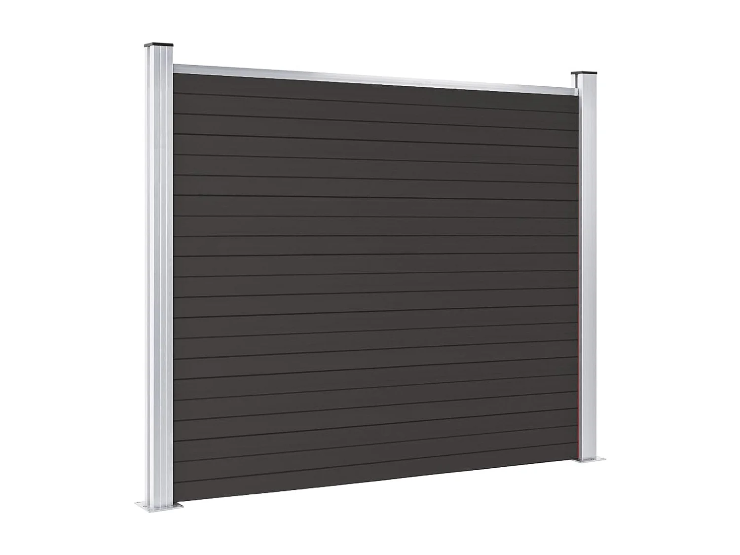 Panneau de clôture WPC 180x146 cm Noir FR319838