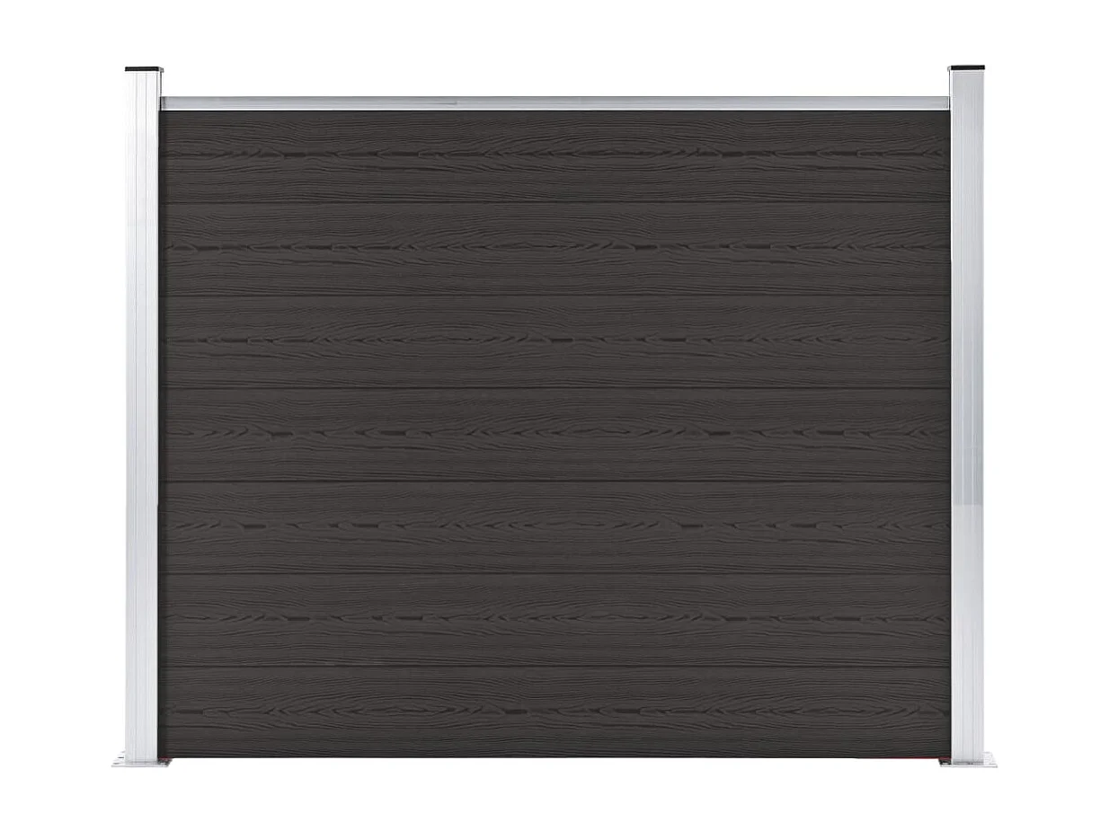 Panneau de clôture WPC 180x146 cm Noir FR319838