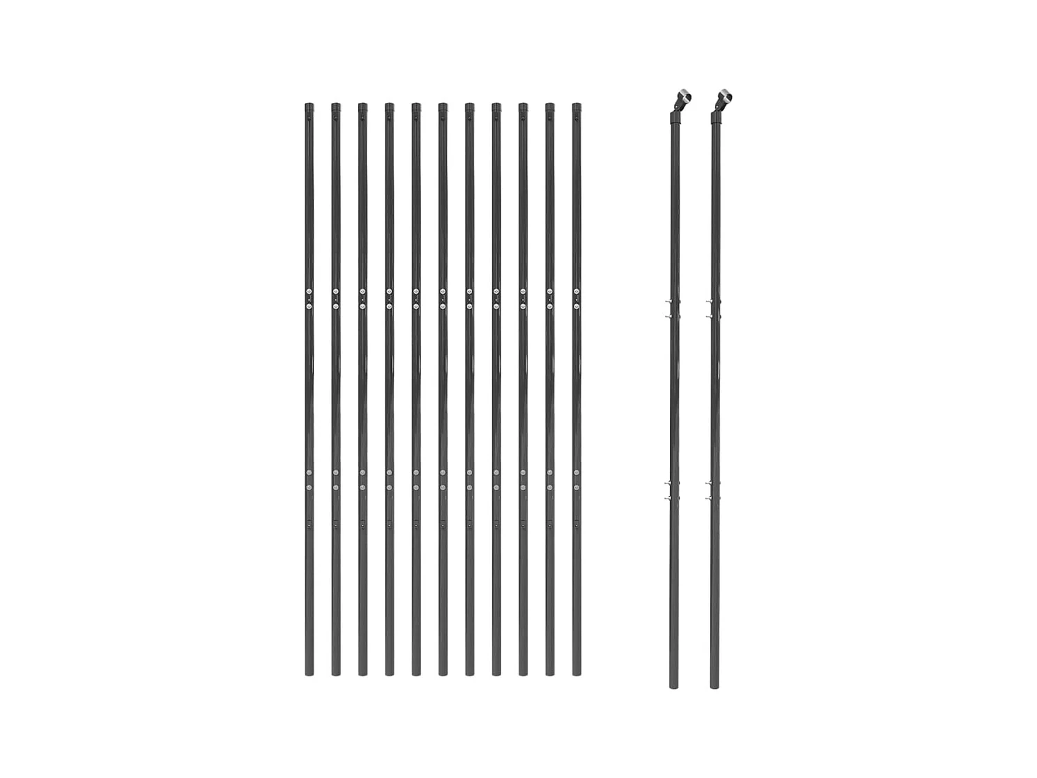 Clôture en treillis métallique anthracite 1,4x25 m FR628917