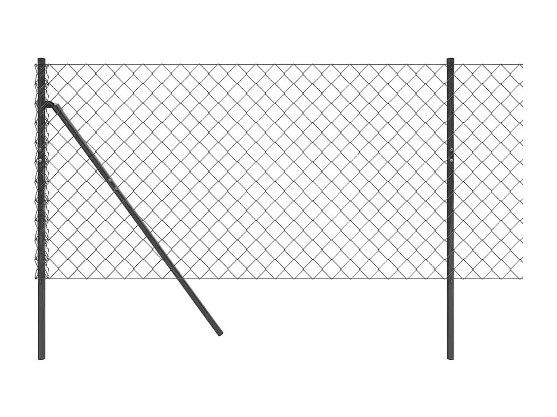 Clôture à mailles losangées anthracite 0,8x25 m FR982614