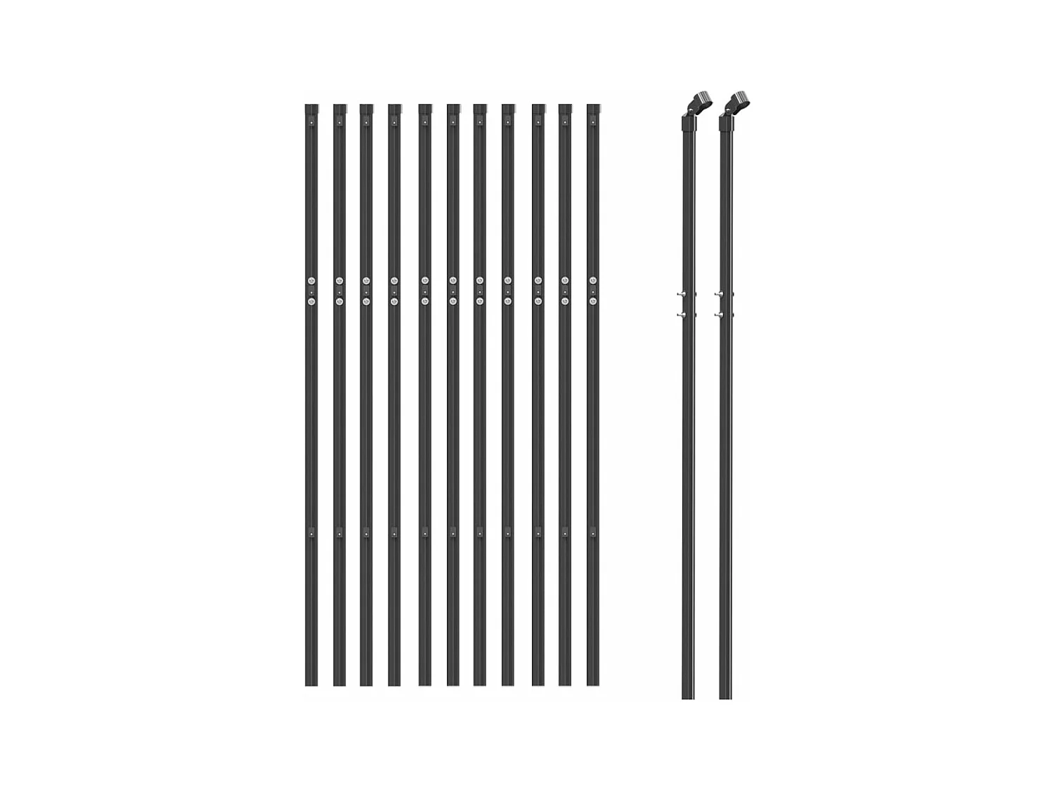 Clôture à mailles losangées anthracite 0,8x25 m FR982614