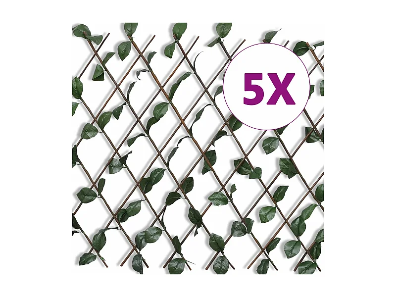 Clôture en treillis de saule 5 pcs 180x90 cm FR327569