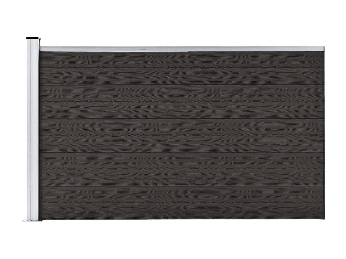 Panneau de clôture WPC 175x105 cm Noir FR661876