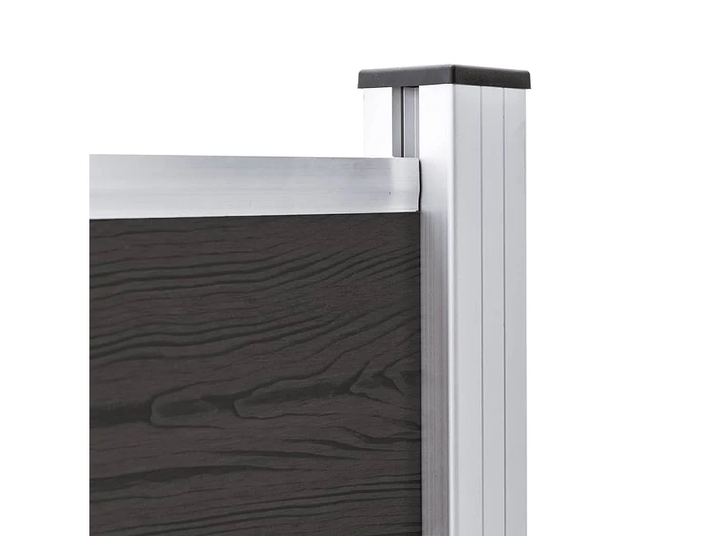 Panneau de clôture WPC 175x105 cm Noir FR661876