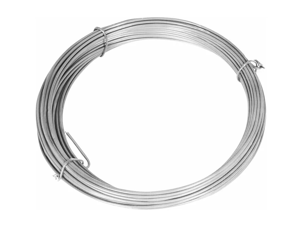 Valla metálica con estacas postes acero galvanizado 25x1,25 m ES490994