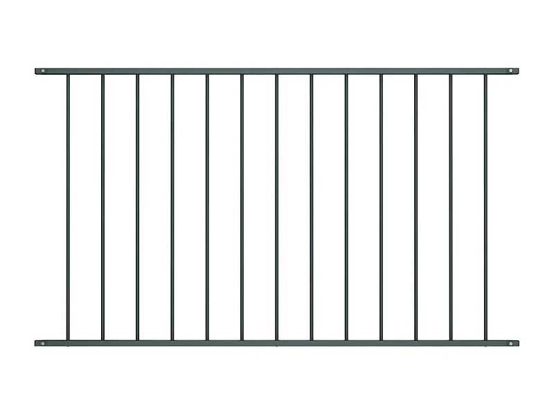 Panneau de clôture Acier enduit de poudre 1,7x1,25 m Anthracite FR582746