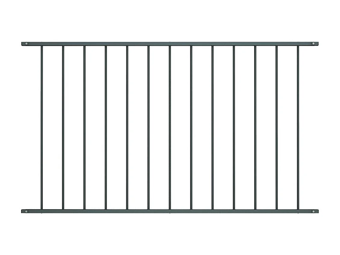 Panneau de clôture Acier enduit de poudre 1,7x1,25 m Anthracite FR582746