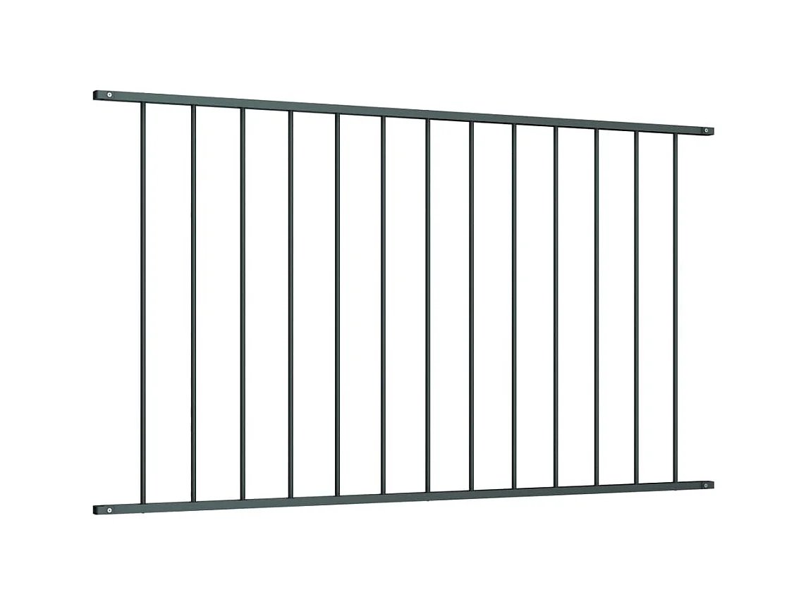 Panel valla acero recubrimiento polvo gris antracita 1,7x1,25m ES936938