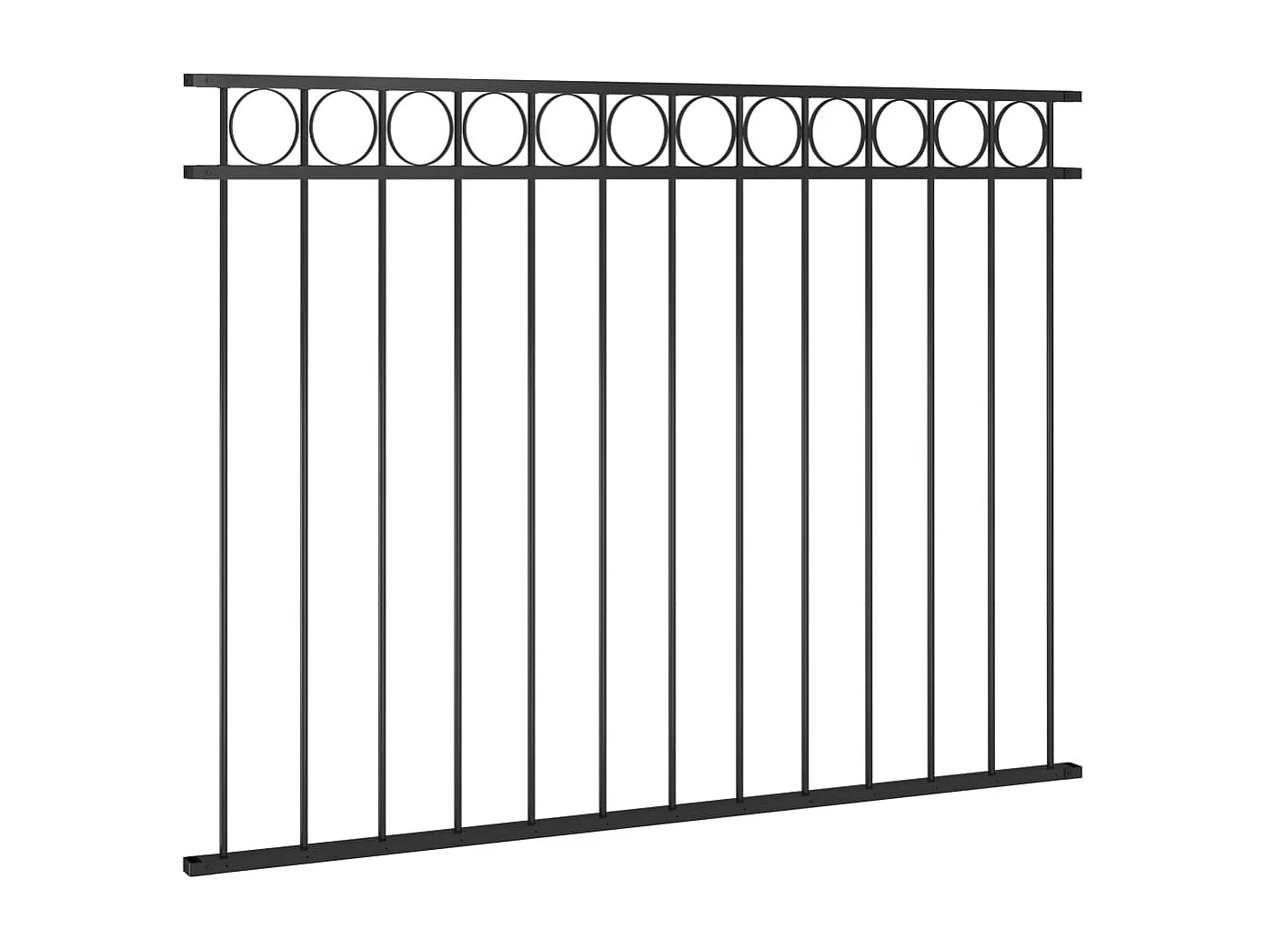 Panneau de clôture Acier 1,7x1,2 m Noir FR413427