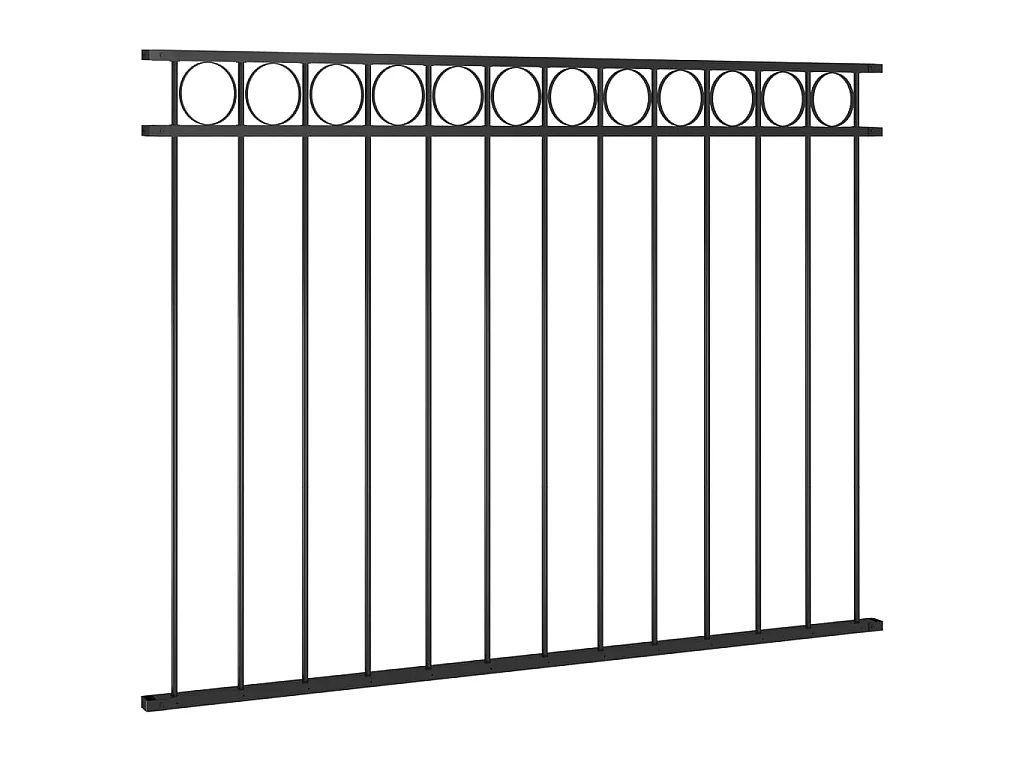 Panneau de clôture Acier 1,7x1,2 m Noir FR413427