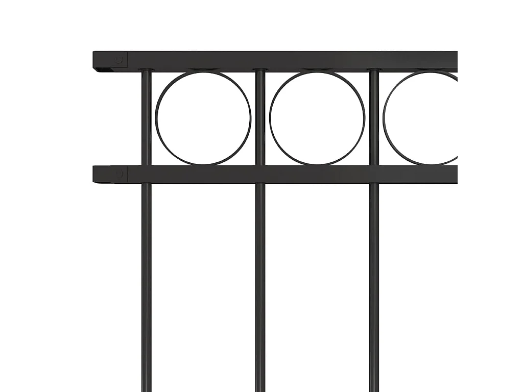 Panneau de clôture Acier 1,7x1,2 m Noir FR413427