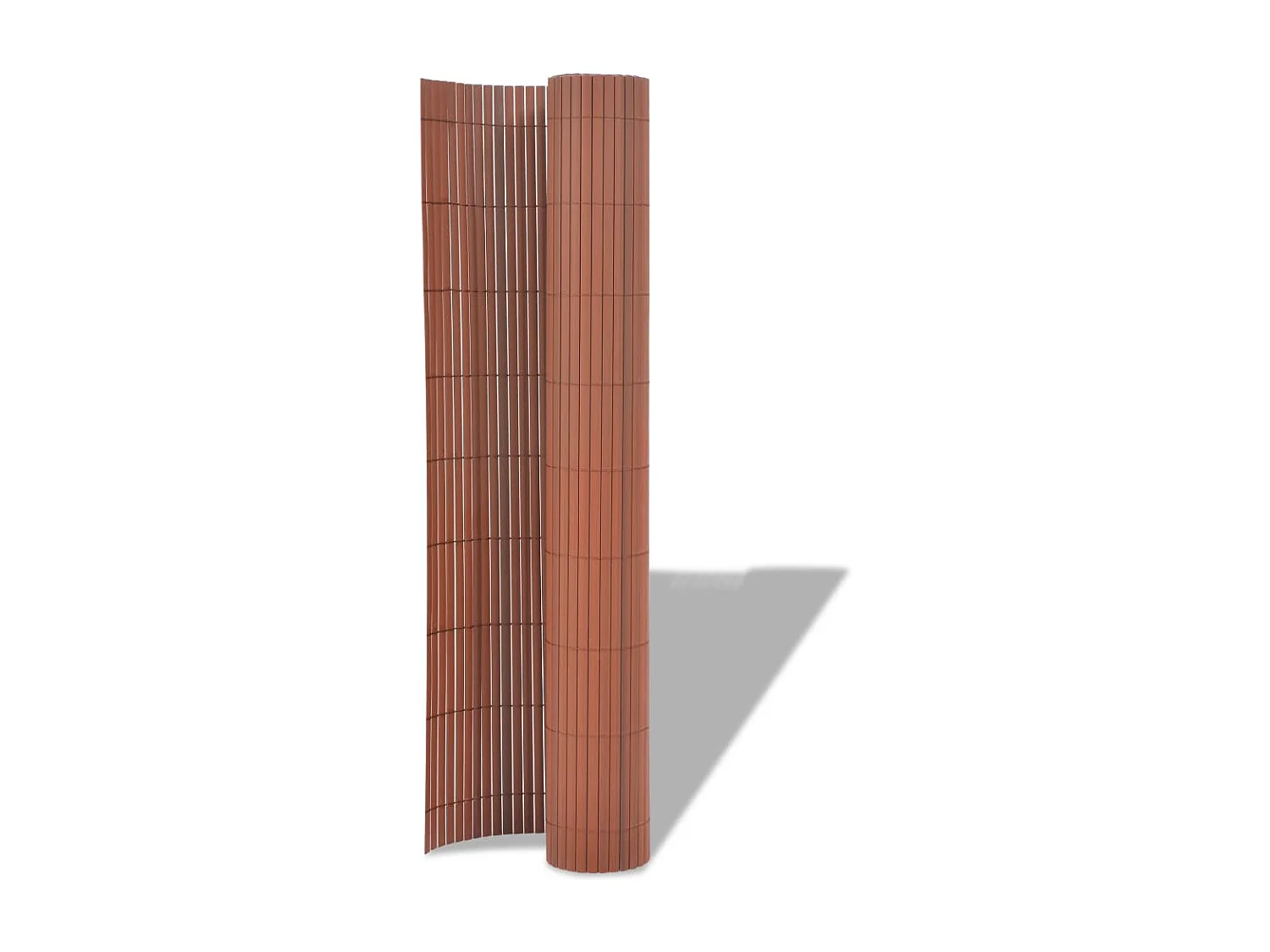Clôture de jardin Double face PVC 90 x 300 cm Marron FR721367