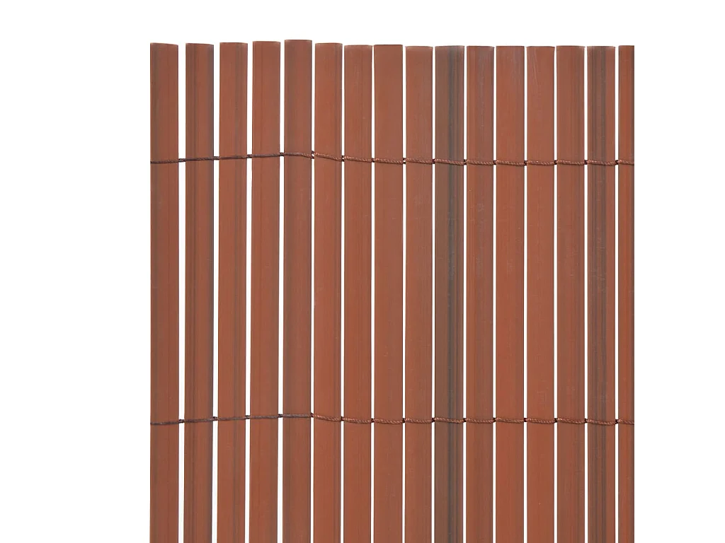 Clôture de jardin Double face PVC 90 x 300 cm Marron FR721367