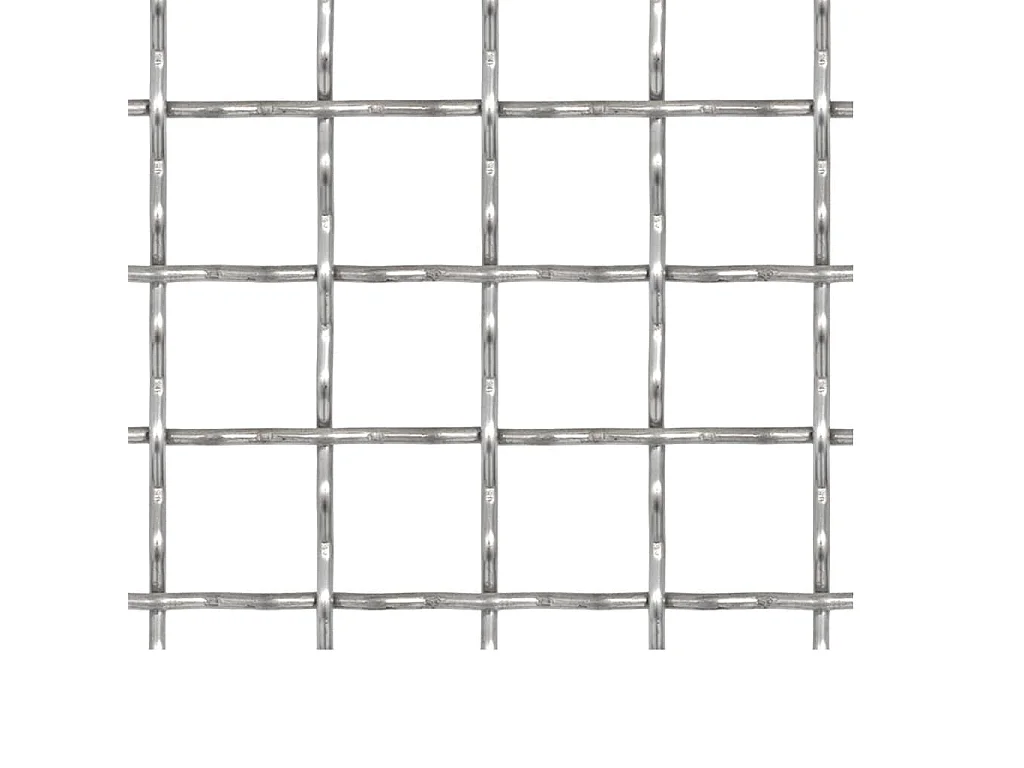 Cerca de arame frisado aço inoxidável 50x50 cm 21x21x2,5 mm PT526545