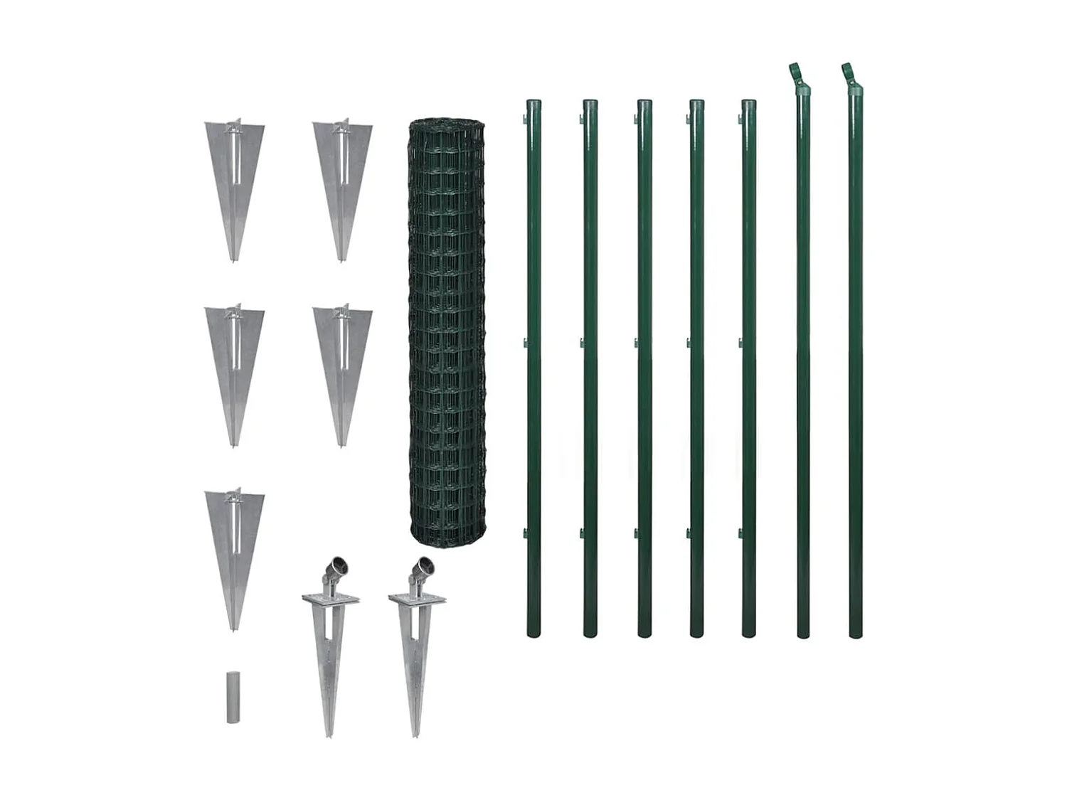 Set de euro valla acero verde 10x1,5 m ES474417