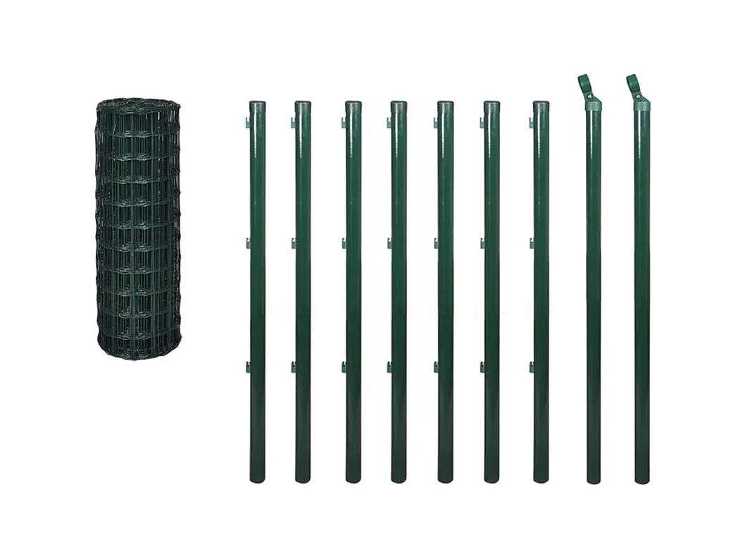 Clôture euro acier 10x1,5 m vert FR956585