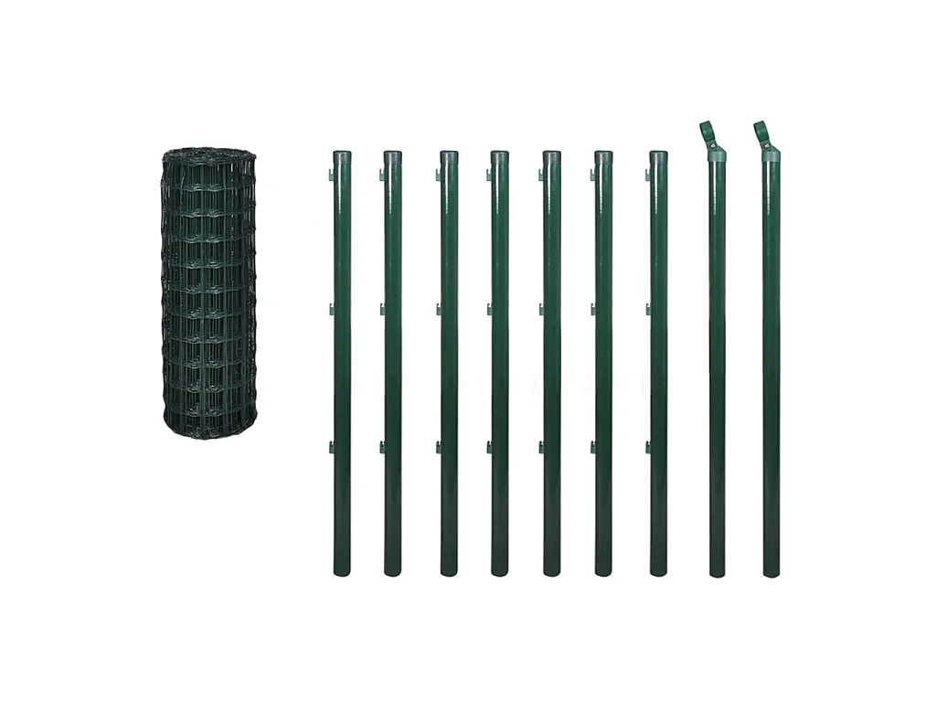 Clôture euro acier 10x1,5 m vert FR956585