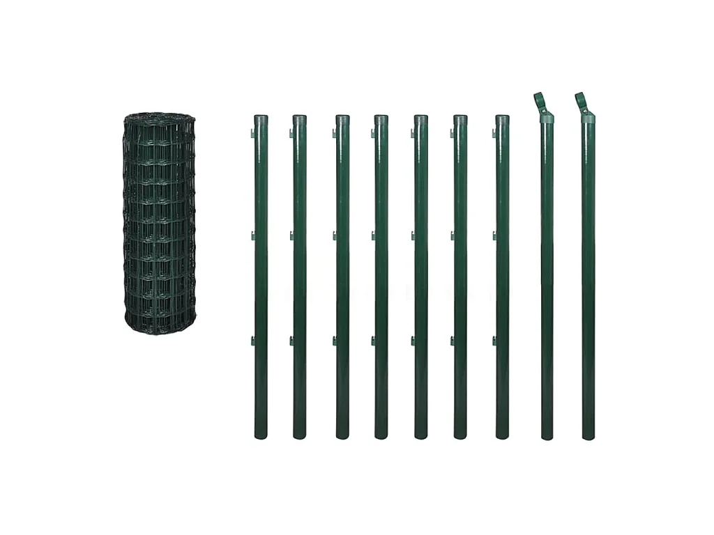 Clôture euro acier 10x1,5 m vert FR956585
