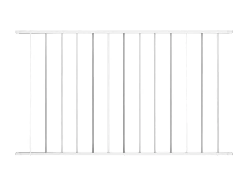 Panneau de clôture Acier enduit de poudre 1,7x0,75 m Blanc FR309840