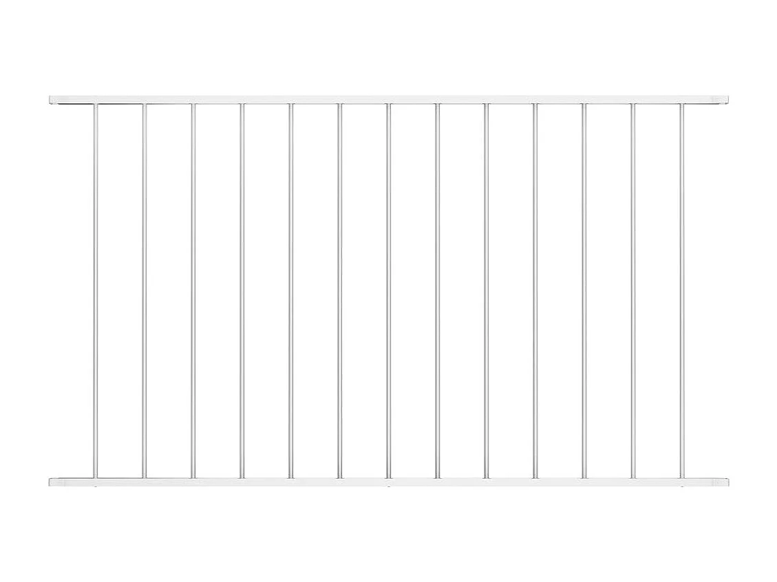 Panneau de clôture Acier enduit de poudre 1,7x0,75 m Blanc FR309840