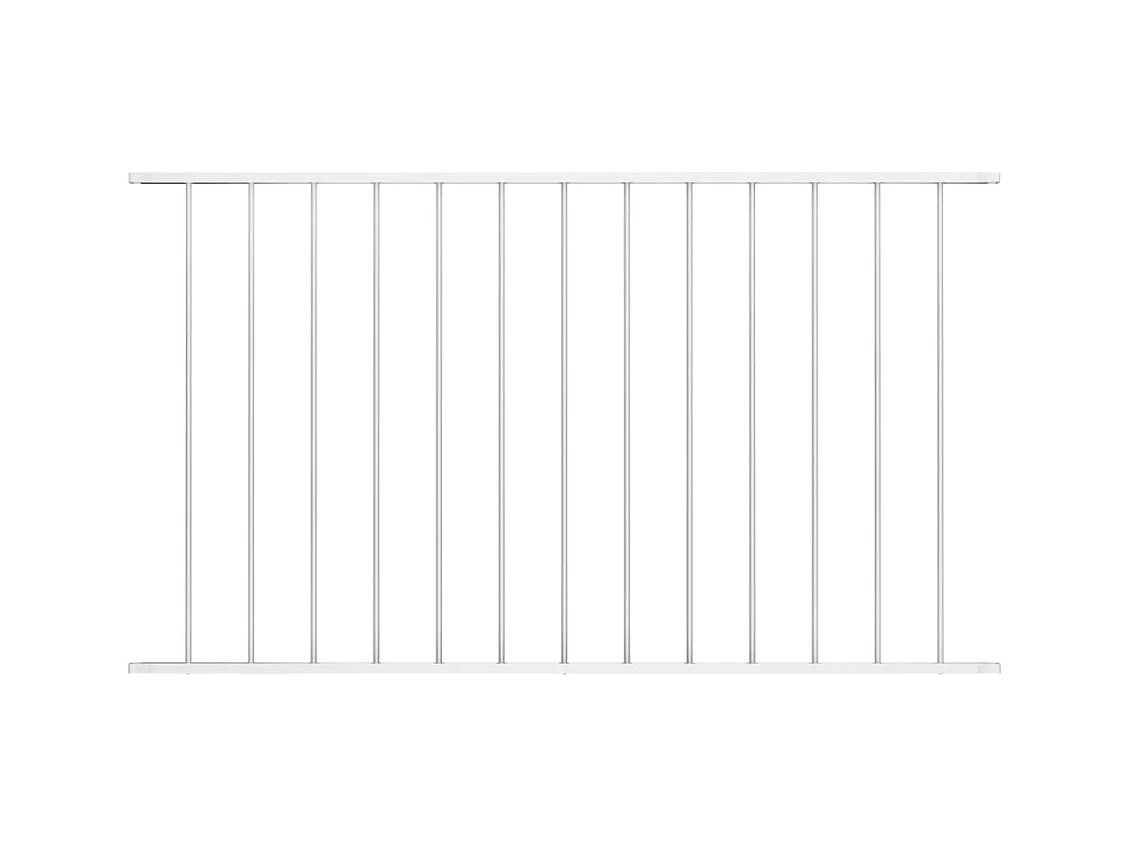 Hekpaneel 1,7x0,75 m gepoedercoat staal wit BE977612