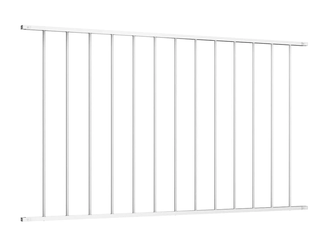 Hekpaneel 1,7x0,75 m gepoedercoat staal wit BE977612