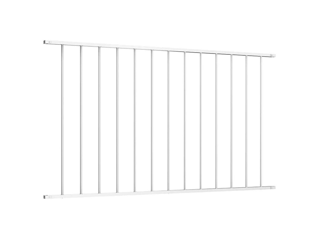 Panneau de clôture Acier enduit de poudre 1,7x0,75 m Blanc FR309840