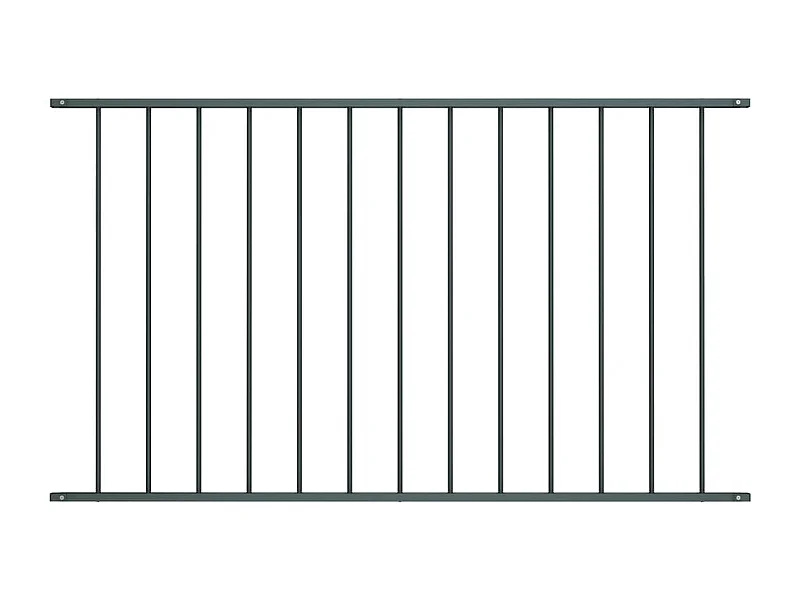 Panel valla acero recubrimiento polvo gris antracita 1,7x0,75m ES918039