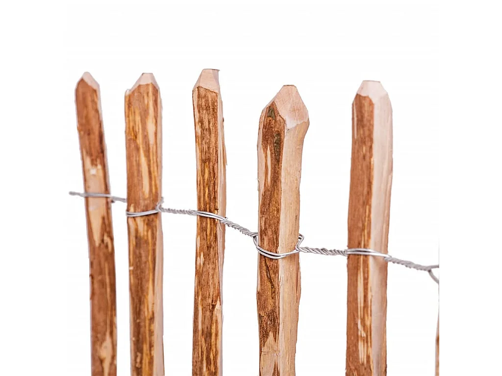 Cerca de estacas em madeira de aveleira 90x500 cm PT763471