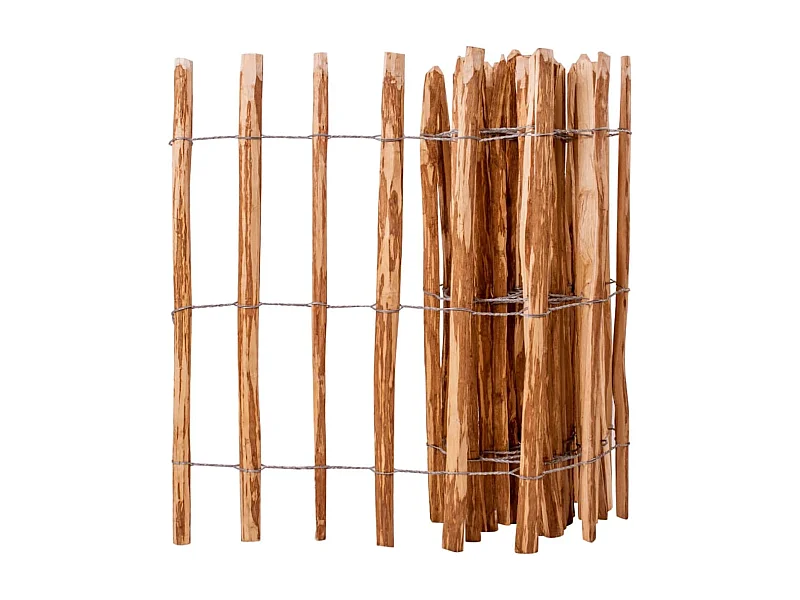 Clôture à piquets Bois de noisetier 90x500 cm FR937554