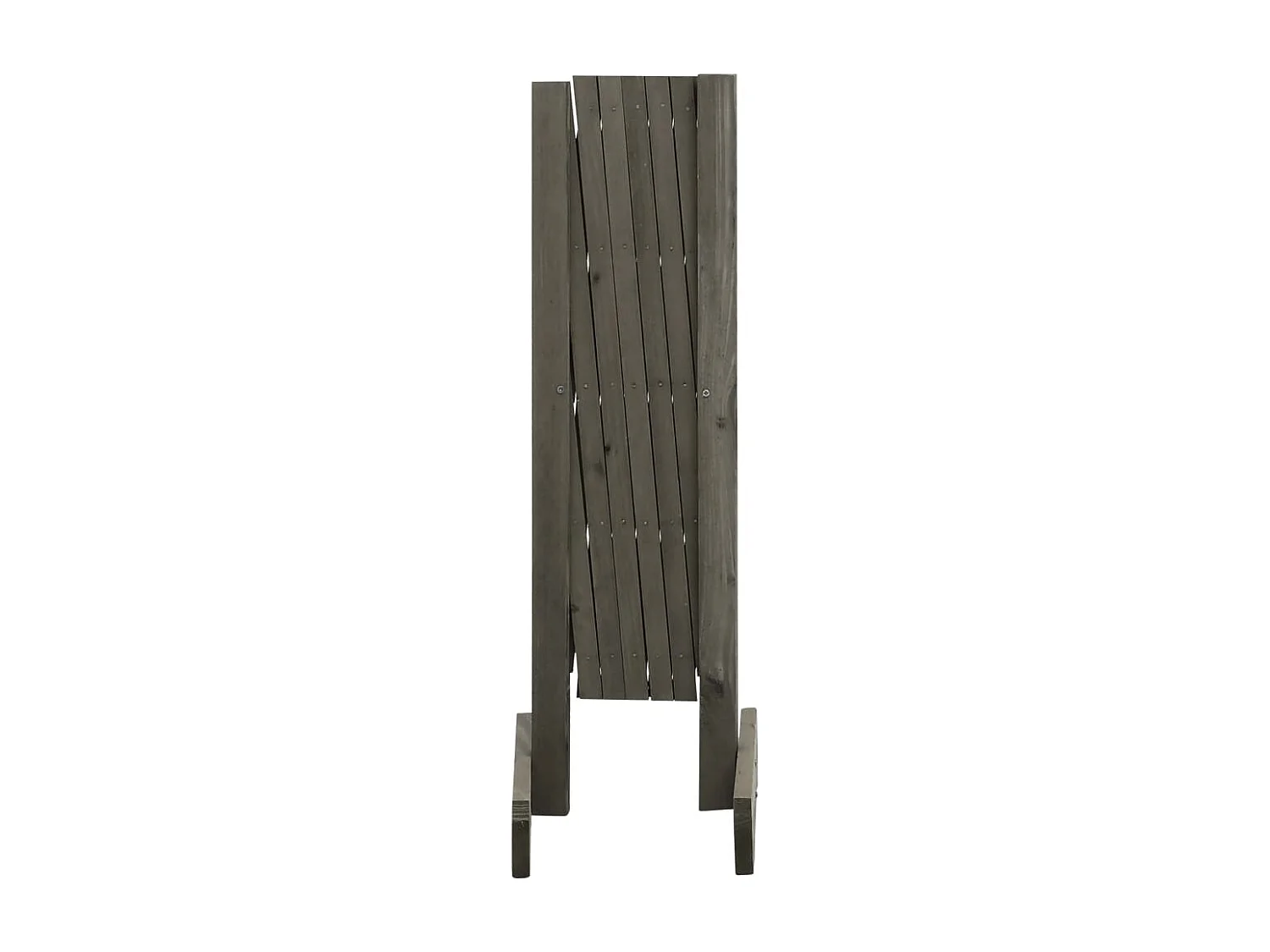 Valla de jardín enrejado madera maciza de abeto gris 120x60 cm ES493340