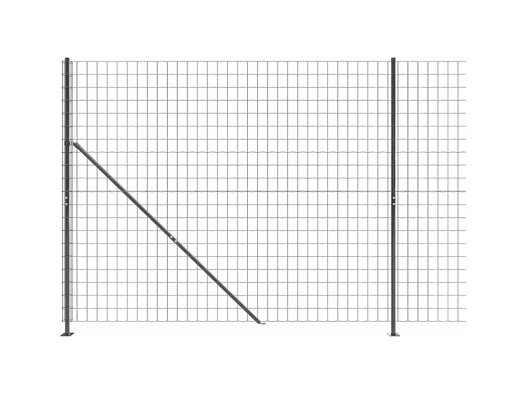 Cerca de alambre con brida gris antracita 2x25 m ES291215